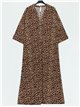 Maxi leopard print flowing dress