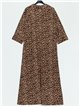 Maxi leopard print flowing dress