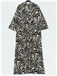 Maxi zebra printed flowing dress