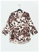 Blusa satinada leopardo