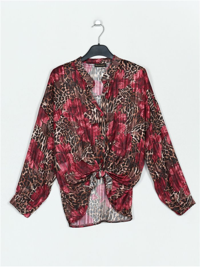 Camisa amplia leopardo