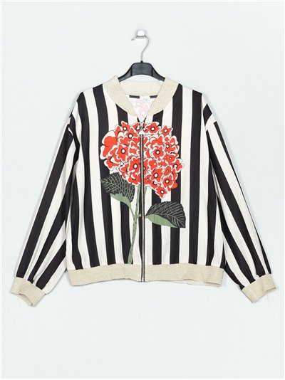 Printed bomber jacket