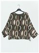 Plus size printed blouse