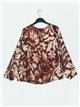 Plus size printed blouse