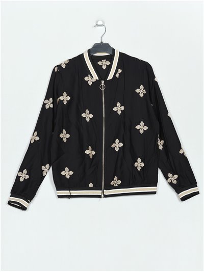 Embroidered bomber jacket