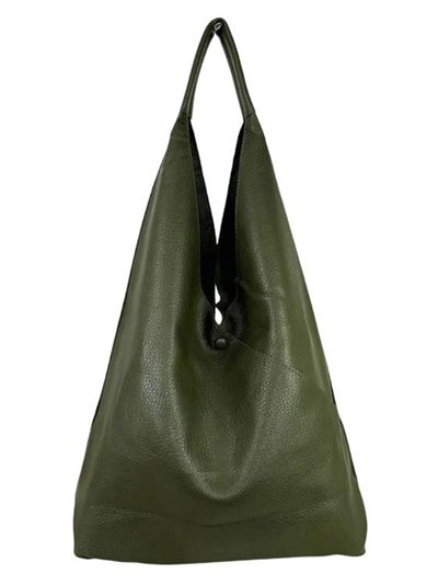 2 pieces Tote bag + crossbody bag verde-oscuro