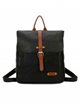 Backpack with flap negro