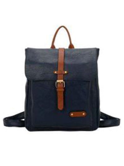 Backpack with flap azul-marino