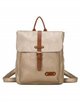 Backpack with flap bronce