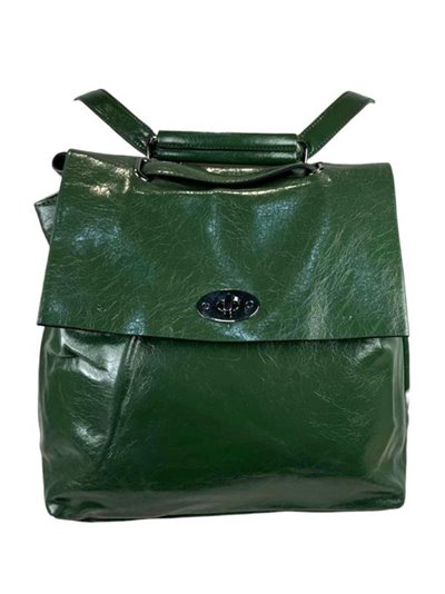 Backpack with flap green