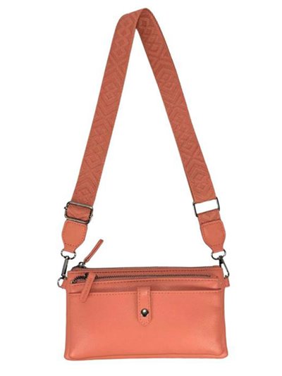 Mini crossbody bag with zip naranja