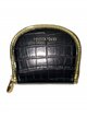 Mock croc print purses negro