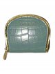 Mock croc print purses verde