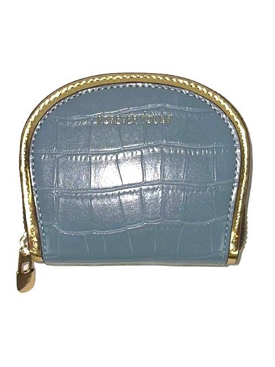 Mock croc print purses azul-vaquero