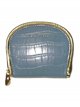 Mock croc print purses azul-vaquero