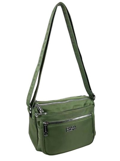 Nylon crossbody bag verde-claro