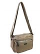 Nylon crossbody bag taupe