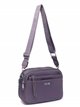 Nylon backpack with zip morado