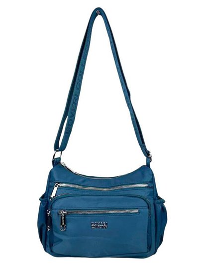 Nylon crossbody bag azul-petroleo