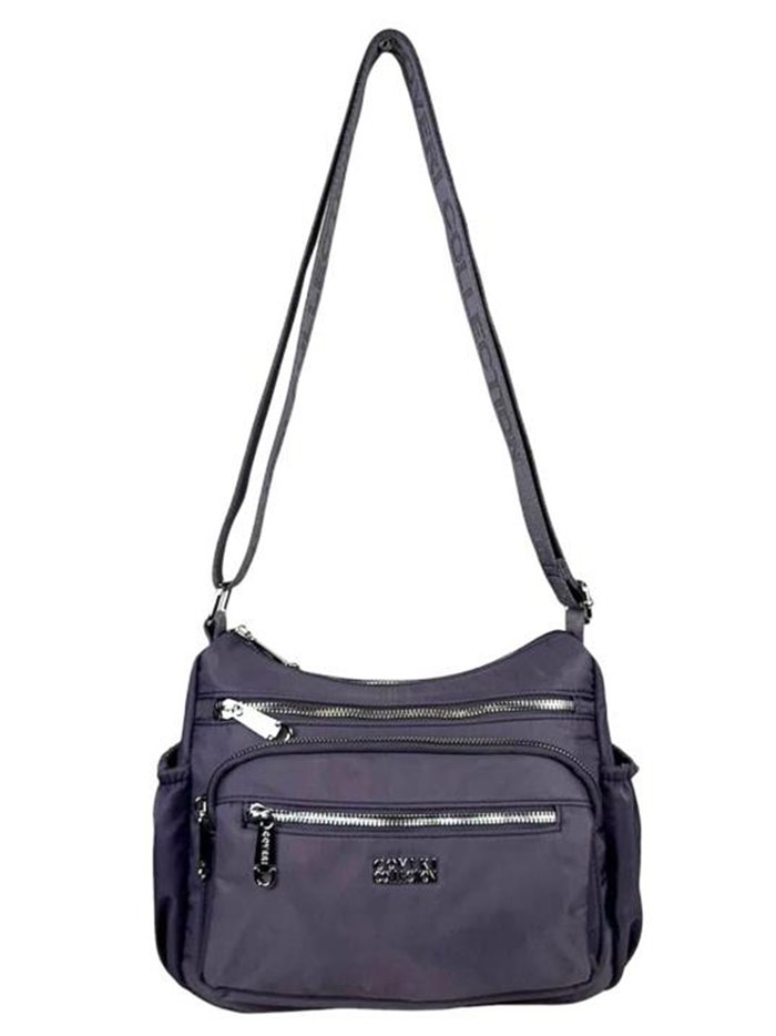 Nylon crossbody bag morado