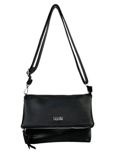 Crossbody bag with flap negro