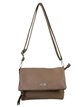 Crossbody bag with flap taupe