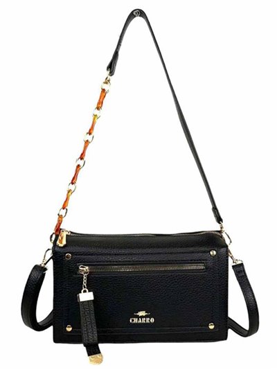 Crossbody bag with chain negro