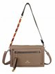 Crossbody bag with chain taupe