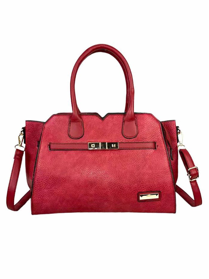 Citybag with metallic detail rojo