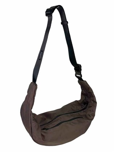 Nylon belt bag marron