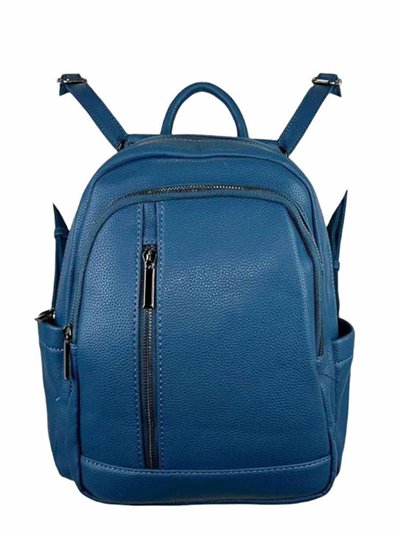 Backpack with zip azul