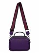 Crossbody bag with zip morado