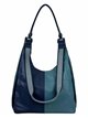 Contrast tote bag azul