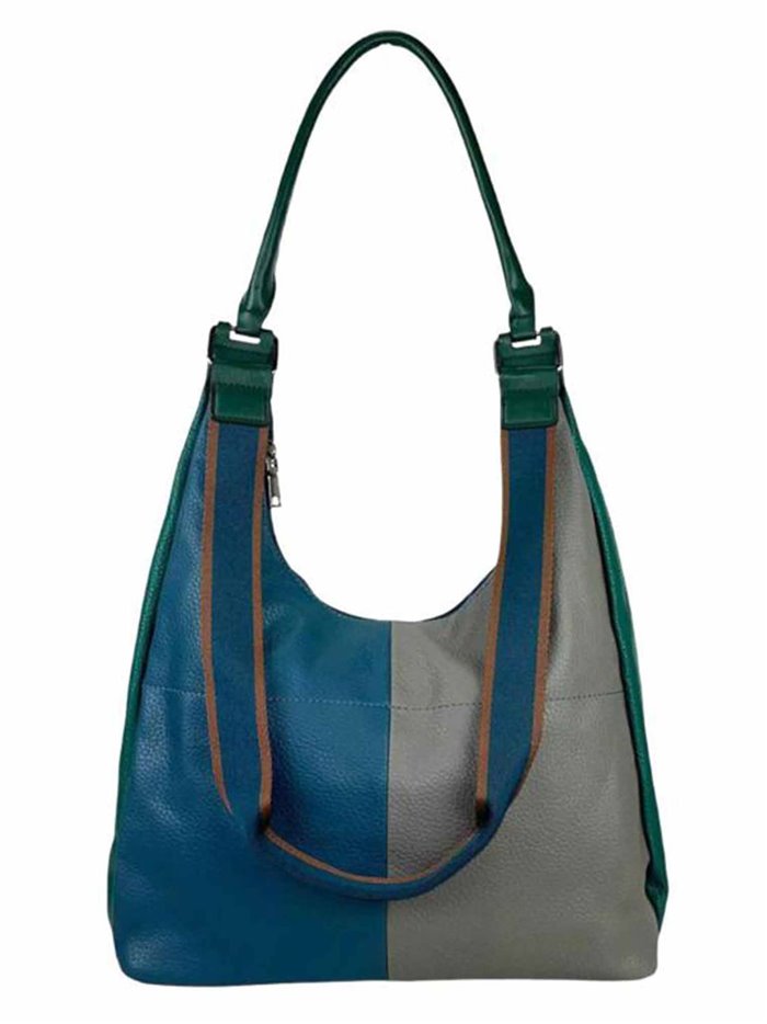 Contrast tote bag verde