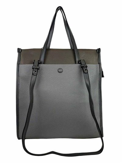 Contrast tote bag gris