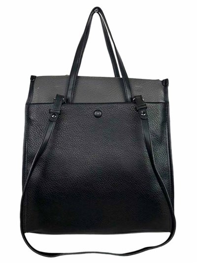 Contrast tote bag negro