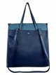 Contrast tote bag azul