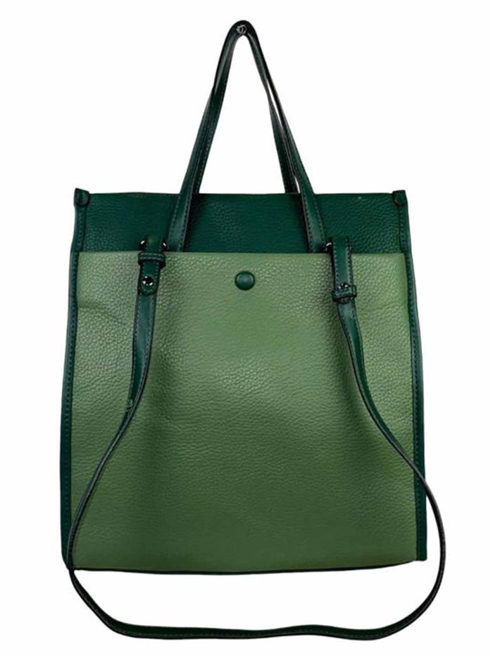 Contrast tote bag verde