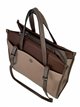 Contrast tote bag taupe