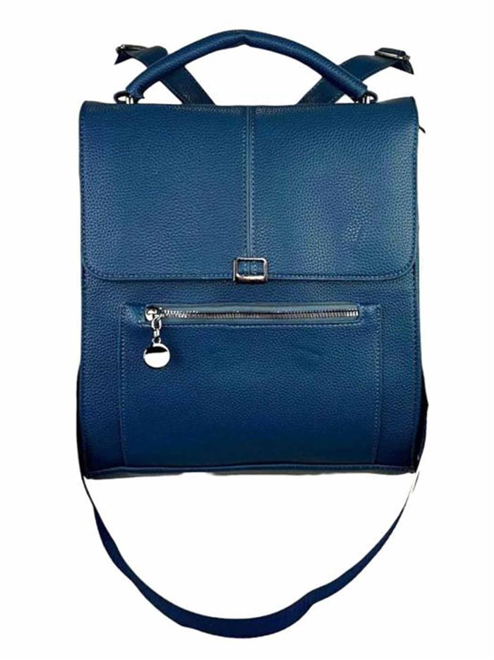 Minimal backpack with flap azul-marino