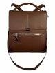 Minimal backpack with flap marron-oscuro