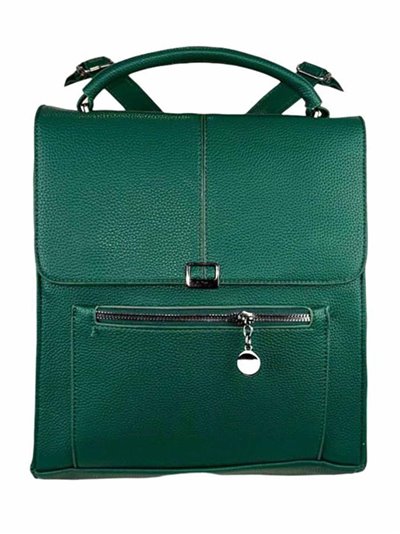 Minimal backpack with flap verde