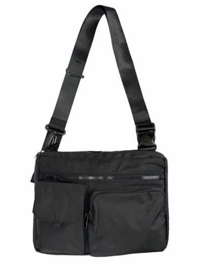 Nylon crossbody bag negro