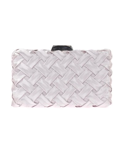 Satin braided clutch plata