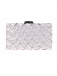 Satin braided clutch plata