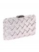 Clutch fiesta raso trenzado plata