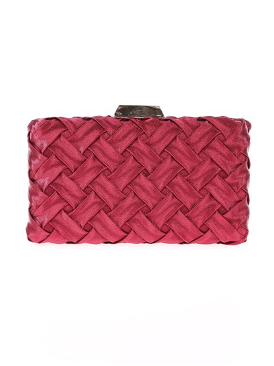 Clutch fiesta raso trenzado granate