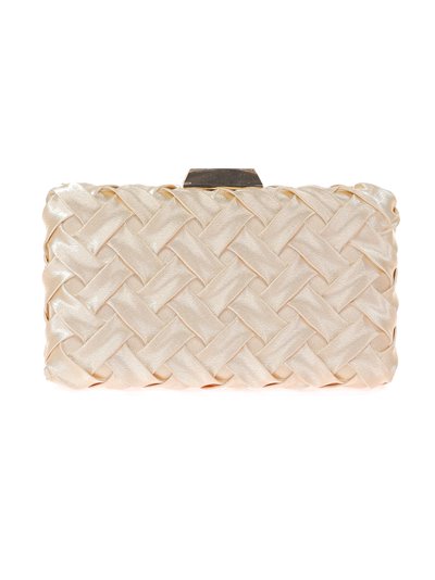 Satin braided clutch oro