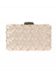 Satin braided clutch oro