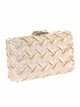 Satin braided clutch oro